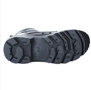 TSb0811 Bottes noires pour hommes, bottes longues en cuir, semelle en caoutchouc - Product Image 5