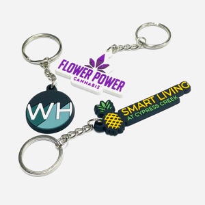 2024Popular llavero de goma de alta calidad personalizado su logotipo llaveros suave PVC logo 3D llavero de goma - Product Image 1