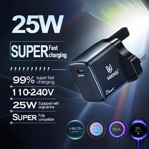<span class=keywords><strong>Chargeur</strong></span> UK Plug 25W USB-Type-C <span class=keywords><strong>Chargeur</strong></span> rapide pour Iphone Support de téléphone portable <span class=keywords><strong>Super</strong></span> <span class=keywords><strong>Vooc</strong></span> Charge pour <span class=keywords><strong>Oppo</strong></span> & Vivo KAXINSI KC-348 - Product Image 4