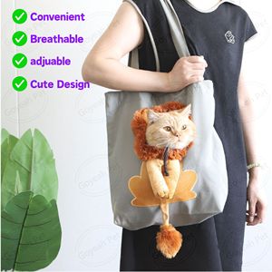 Divertido Diseño De León portador de mascotas al aire libre transpirable ventana ajustable bolsa de hombro <span class=keywords><strong>para</strong></span> mascotas <span class=keywords><strong>para</strong></span> gatos - Product Image 3