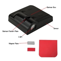 Projecteur laser universel H-035 pour portière de voiture, logo de bienvenue, lumière fantôme nocturne, kit de lampe de courtoisie sans fil pour voiture, accessoire automobile