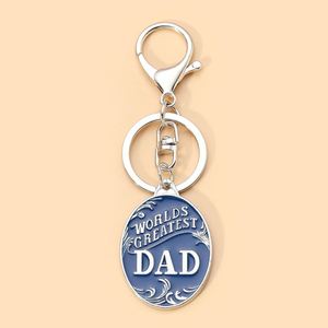 Portachiavi in Metallo Smaltato per la Festa del Papà, Regalo per Uomo, Ciondolo 'Il Miglior Papà del Mondo', Accessorio per Anziani - Product Image 4