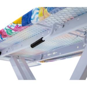 Tabla de planchar plegable de acero MILENYUM NEO S con altura ajustable, superficie de malla, estación de vapor, soporte para armario doméstico, tela plástica - Product Image 3