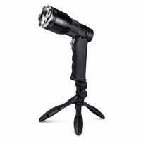Lampe torche étanche IP54 avec LED T6, rechargeable par USB Type-C, en ABS, 1000 lumens, pour la plongée et le camping