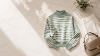Pull en coton tricoté épais 100 % coton pour femme, style bohème, col rond, manches longues, personnalisable avec logo au dos, service ODM, hiver