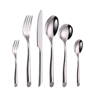 Fourchette cuillère couteau de mariage ensemble couverts royaux en acier inoxydable ensemble de couverts avec manche rond épais