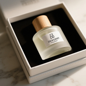 Ưu đãi đặc biệt chai nước hoa rỗng 50ml màu trắng mờ chai nước hoa sang trọng 100mi với bao bì hộp và nắp gỗ - Product Image 4