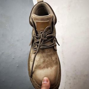Chaussures robustes unisexes rétro en cuir, style workwear, pour l'hiver, antidérapantes, imperméables, avec sangle tressée, durables et élégantes - Product Image 2