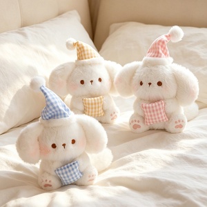Lindo Peluche de Perro con Gorro, Estilo Crema, Cachorro de Peluche, Juguete de Perro de Ensueño, Regalo para Niños - Product Image 4