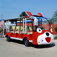Voiture électrique de tourisme 14 places, 5000W, avec toit en profilé aluminium, pour zones panoramiques et navettes