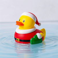 Piscine activité coloré flottant canards bébé jouet de bain bébé eau jouets thème de noël canards en caoutchouc
