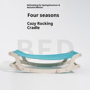 Cama mecedora minimalista de madera maciza para gatos, hamaca transpirable fresca de verano para gatos, cama lavable extraíble para todas las estaciones, venta al por mayor - Product Image 3