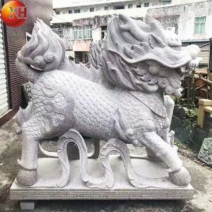 Дверь Сад ворота каменное украшение резьба Древние китайские легенды благоприятный зверь статуи большой цилин Kylin Скульптура - Product Image 2