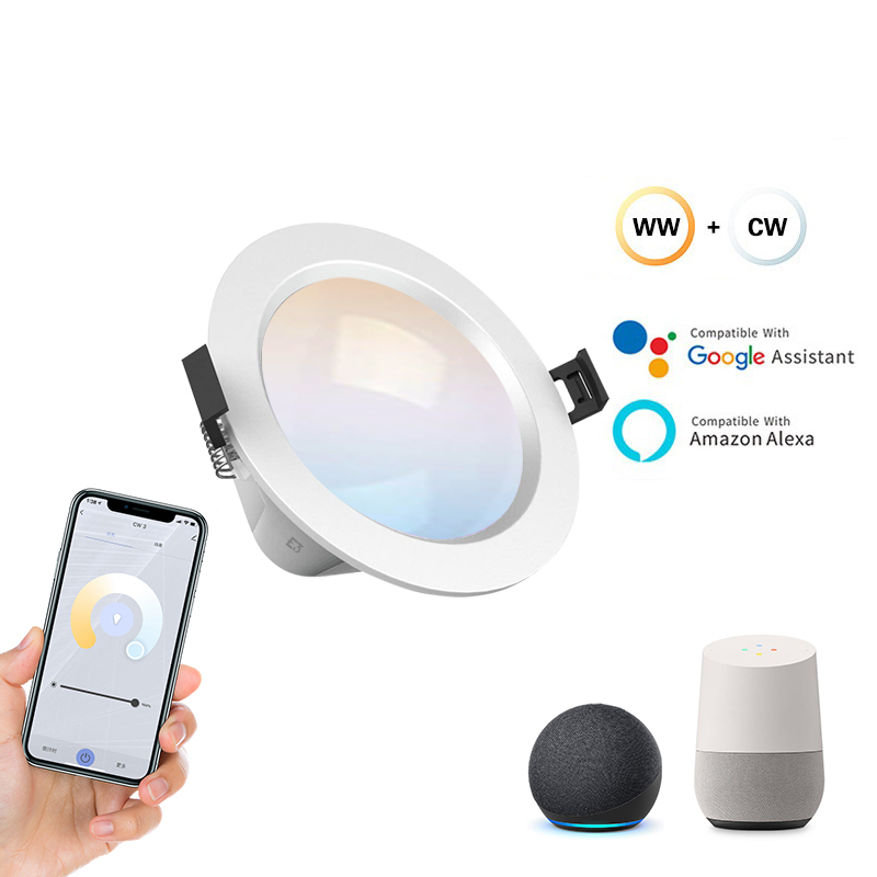 Новые продукты, 7 Вт умный светильник, светодиодный светильник с Wi-Fi, затемнение, изменение цвета, управление с мобильного телефона, умный светодиодный светильник