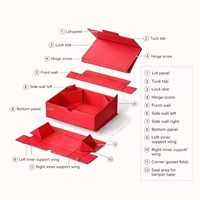 Boîte cadeau pliante personnalisée avec insert de protection pour l'expédition e-commerce, carton à fermeture à clipser plat