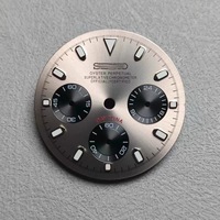 Pièces de montre : Cadran Sunburst à trois aiguilles, design VK63, 29,5 mm, compatible avec le mouvement VK63, luminescence verte