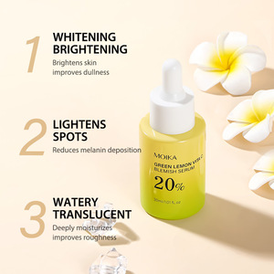 Moka Green Lemon Vita <b>C</b> Blemish <b>Serum</b> 20% 30ml Whitening Brightening Lightens Spots Watery Translucent - Product Image 1