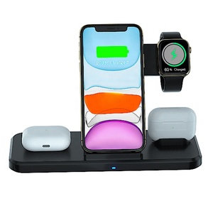 <span class=keywords><strong>Cargador</strong></span> rápido inalámbrico 3 en 1 Soporte para teléfono <span class=keywords><strong>de</strong></span> 15W para Airpods/<span class=keywords><strong>iPhone</strong></span> 12 Pro Max/<span class=keywords><strong>XR</strong></span>/X/8/iWatch - Product Image 1