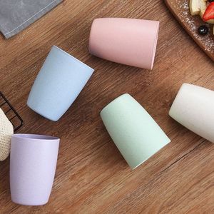 Eco-friendly Wheat Straw Drinking Cup Japanese Style Unbreakable Thickened <b>Large</b> Water <b>Mug</b> for Kids Home School Kitchen - Product Image 2