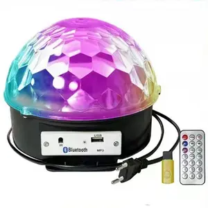 Lampu Laser disko LED USB, lampu panggung pesta KTV DJ, Speaker musik bola ajaib kristal USB JK106 rumah