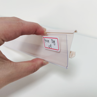 Porte-étiquette de prix en PVC transparent à clipser pour rayonnages de supermarché et présentoirs de vente au détail