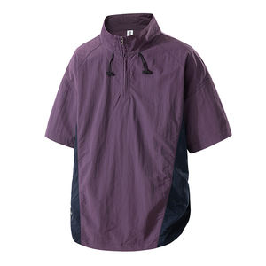 เสื้อแจ็คเก็ตกันลมแบบซิปสำหรับผู้ชาย ผ้าไนลอนทอ สำหรับเล่นกีฬากลางแจ้ง เดินป่า วิ่งออกกำลังกาย แห้งเร็ว  พร้อมโลโก้แบบกำหนดเอง - Product Image 1