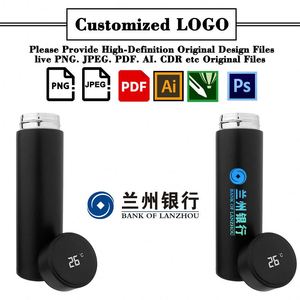 Custom LOGO Stainless Steel Double Walled Insulated Thermos Water <b>Bottle</b> LED Real-Time Temperature Display Smart Vacuum <b>Flask</b> - Product Image 2