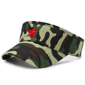 Red Star Camo Deportes al aire libre Sombrero para el sol Viseras para correr LOGOTIPO personalizado Moda Verano Color puro Playa Sombrero con visera - Product Image 1