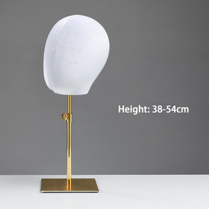 Tête de mannequin en toile de lin velours personnalisé support de chapeau casquette <span class=keywords><strong>porte</strong></span>-vitrine casquette tissu rose hommes femme tête de mannequin noire pour afficher la perruque - Product Image 3