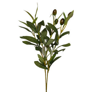 6 أغصان زيتون صناعية بالجملة لتنسيق الزهور في حفلات الزفاف والمنازل، نباتات اصطناعية بأفرع زيتون وثمار - Product Image 5