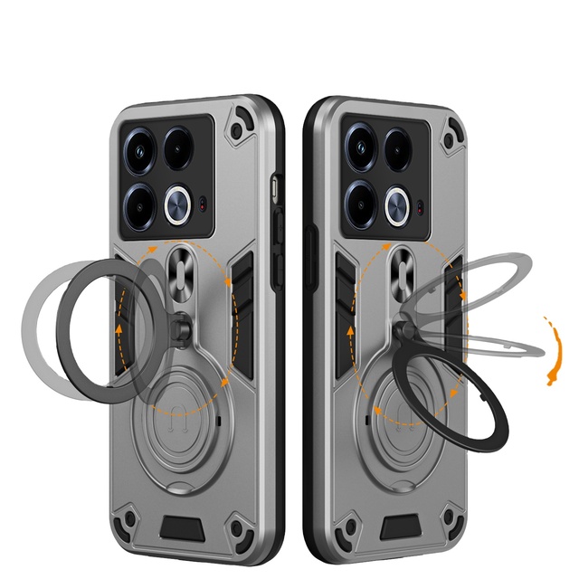 Armor Car Holder Phone Case for Infinix Note 40 Pro Camon 30 Pova 6 Pro