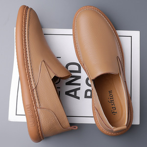 Nuevo Estilo de Zapatos Deportivos Casuales Transpirables de Cuero de Primera Calidad, con Suela de Goma EVA Antideslizante, de Cuero Genuino, Sin Cordones - Product Image 2