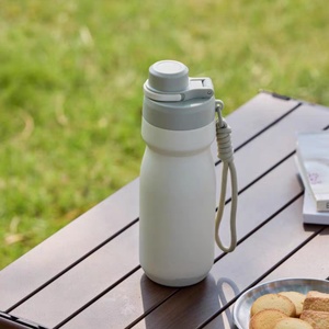 New Design Outdoor 560ml Portable Travel Mug with Hand Grip Insulation Vacuum <b>Flask</b> Water <b>Bottle</b> for Coffee - Product Image 4