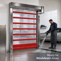 Porte rapide en PVC transparente sur mesure pour station de lavage automobile, atelier de detailing