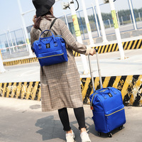 Nouvel ensemble de 2 sacs à dos trolley durables pour ordinateur portable, 4 roues, avec chariot en aluminium et tissu Oxford, 20 pouces