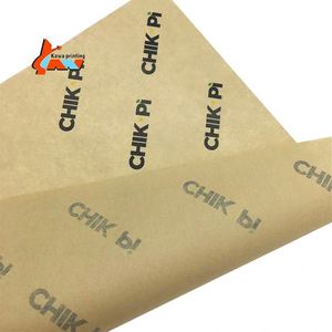 Food Grade Kraft <b>Paper</b> Customize Logo Greaseproof Burger Wrap <b>Paper</b> - Product Image 2