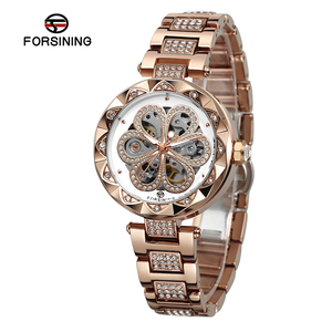<span class=keywords><strong>Montre</strong></span> pour <span class=keywords><strong>femme</strong></span> tendance avec un design luxueux, mouvement automatique, acier inoxydable - Product Image 4