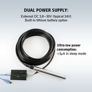 ค่าใช้จ่ายต่ำระดับน้ำบันทึกข้อมูลอุณหภูมิน้ำเครื่องบันทึกข้อมูล - Product Image 4