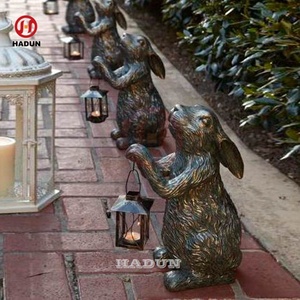 ARGE-figuras de animales de fundición de tamaño moderno, conejo ronze, fuente de agua - Product Image 6