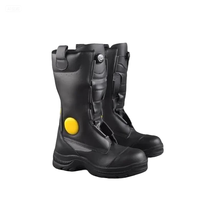 Bottes en cuir de haute qualité personnalisables pour pompiers, résistantes à la chaleur et aux coupures, avec bout rotatif rapide pour les interventions de sauvetage