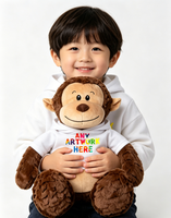 Peluches personnalisées à imprimer, animaux en peluche vierges pour sublimation, singe, panda, cochon, pour cadeaux avec logo personnalisé