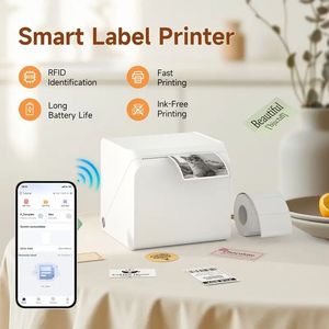 휴대 전화 용 휴대용 미니 무선 프린터 2 인치 USB 열 라벨 메이커 복고풍 스타일 T260L 재고 OEM ODM 제조업체 - Product Image 2