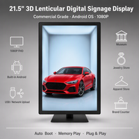 Afficheur publicitaire numérique LCD 3D à vision directe de 21,5 pouces, écran commercial FHD 1080*1920, compatible SDK