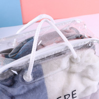Sac d'emballage de literie Transparent en plastique PVC avec fermeture éclair, sac de rangement de voyage Transparent pour couverture et couette écologique