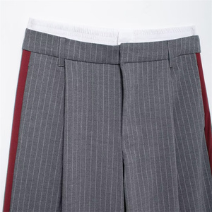 SHENZHU <span class=keywords><strong>Pantaloni</strong></span> a Gamba Larga da <span class=keywords><strong>Donna</strong></span> con Dettagli a Righe, Nuova Collezione Autunno 2024, Modello 4661522 - Product Image 3