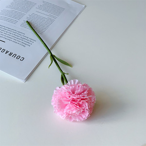 Fleur artificielle en soie rose, type œillet, Qingyu Chronicle 1500284056, durable, pour décoration intérieure et accessoire de mariage - Product Image 4