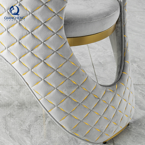 <span class=keywords><strong>Chaise</strong></span> de salle à manger de luxe nordique italienne haut de gamme moderne avec pieds en acier inoxydable doré et revêtement en velours pour la maison, le restaurant, la villa, l'hôtel - Product Image 5