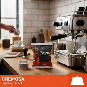 Toraldo Cremosa 100 Capsule di Caffè Compatibili Espresso Point Set Materiali in Alluminio, Metallo, Plastica e Ceramica 0,13g/Capsula - Product Image 3