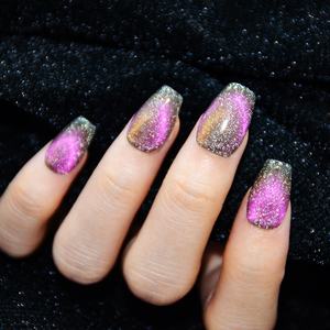 도매 개인 라벨 HEMA HPMA TPO UV 젤 매니큐어 글로우 다크 다이아몬드 고양이 눈 디자인 15ml 흡수 젤 병 포장 로고 - Product Image 4