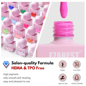 Colección de Esmaltes de Gel FZN al por Mayor en 26 Colores con Carta de Colores, OEM/ODM, Juego de Esmaltes de Uñas de Gel UV Personalizado, Fórmula Vegana Libre de HEMA y TPO - Product Image 5